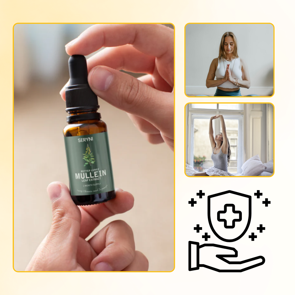 Gluten-Free Mullein Herbal Supplement for Lung Health Support & Respiratory Wellness