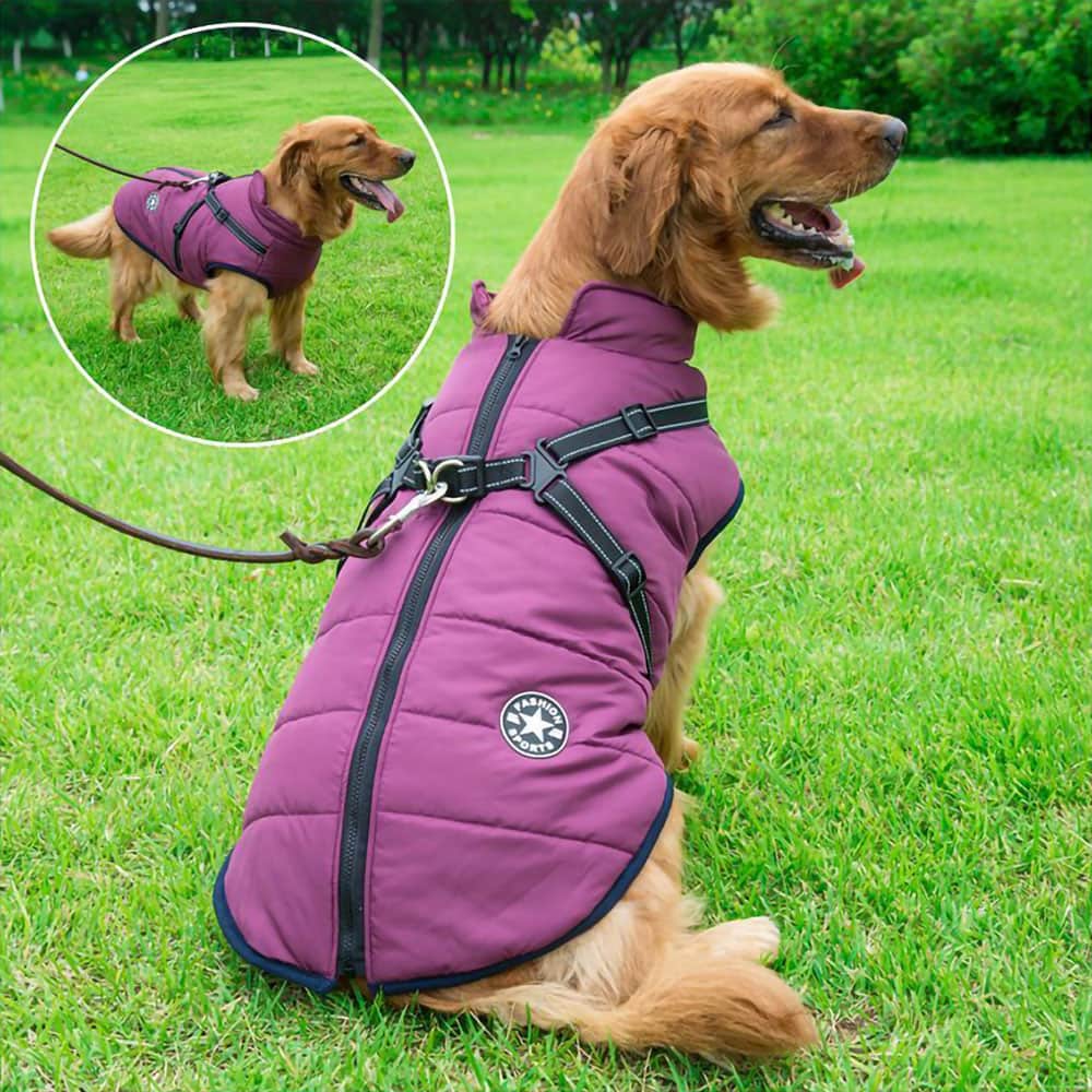 Waterproof Fleece Dog Coat for Cold Weather Protection, Adjustable Fit, Perfect for Small to Large Breeds