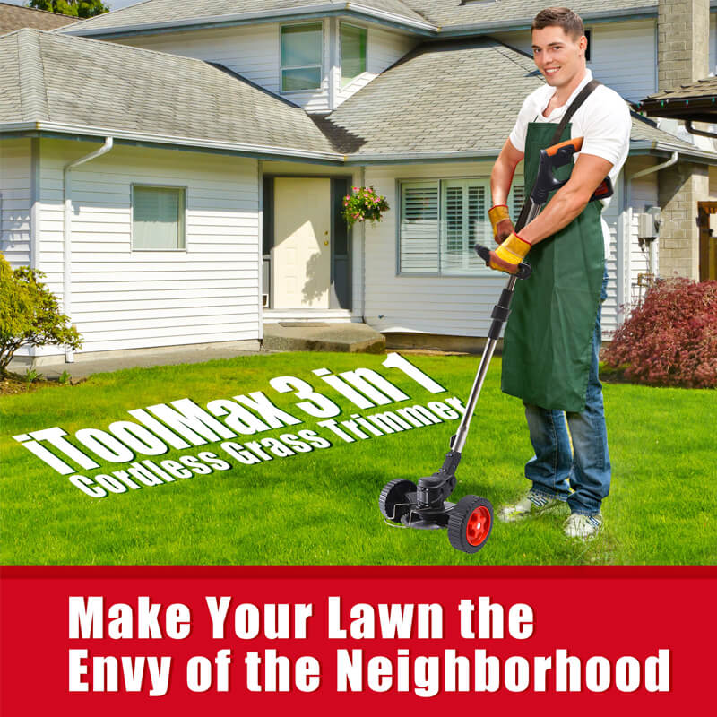 3 In 1 Cordless Grass Trimmer | Efficient, Lightweight & Adjustable for Easy Lawn Maintenance | Tools for garden