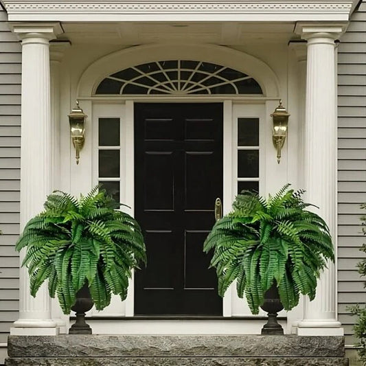UV-Resistant Lifelike Artificial Boston Fern | Realistic Faux Plant for Indoor & Outdoor Decor, No Maintenance Required