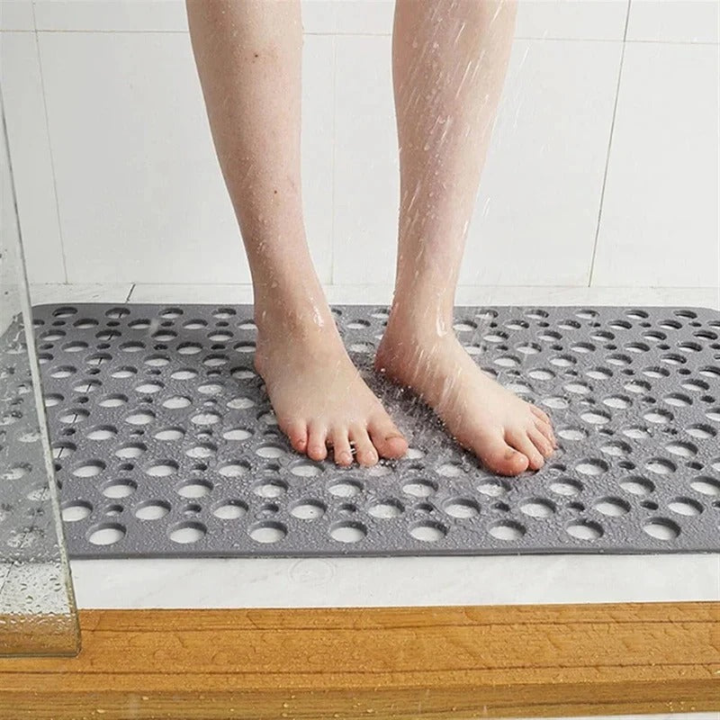 Non Slip Shower Mat | Textured, Washable & Drainage Design for Flat Surfaces in Indoor Showers