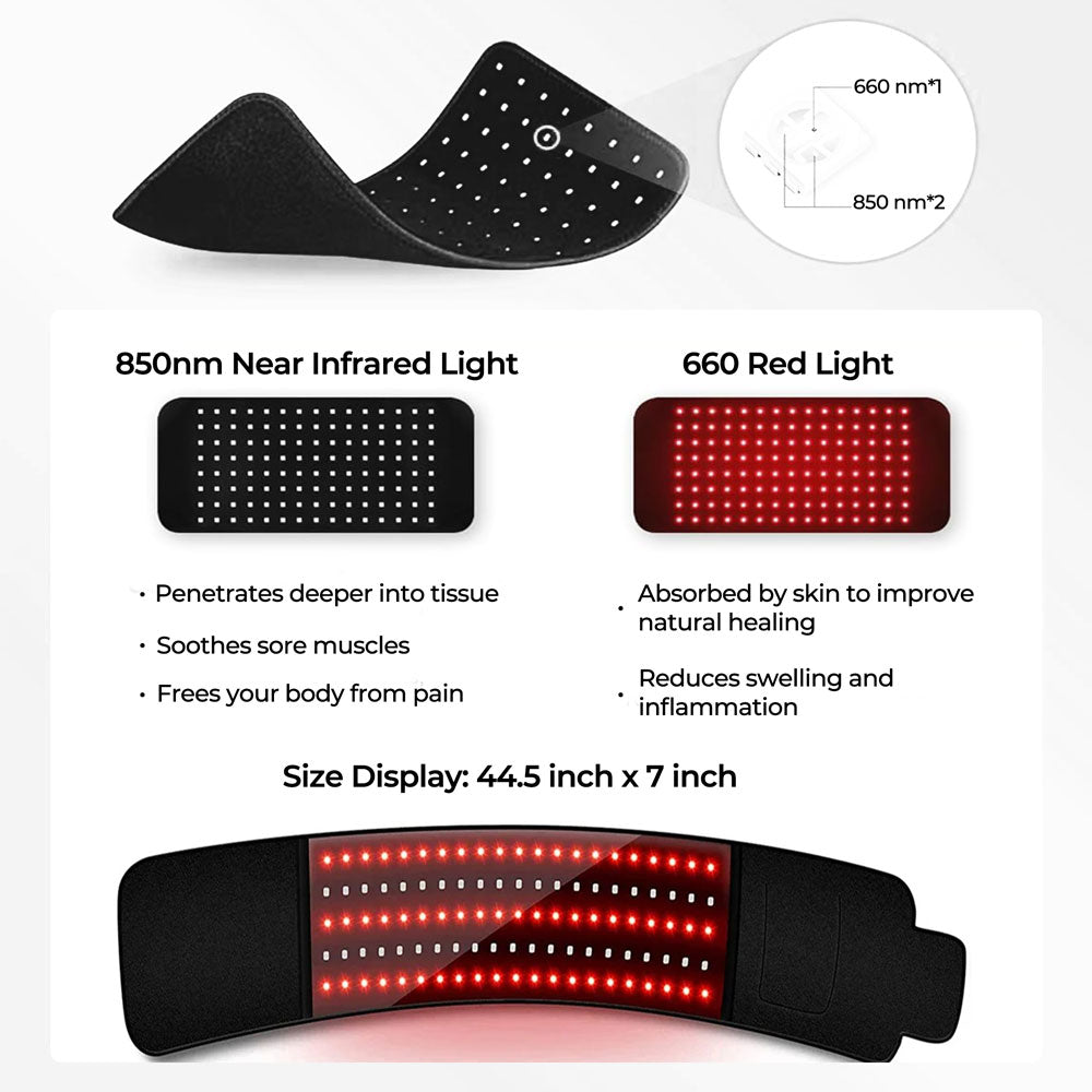Infrared Light Therapy Pad Belt | Medical-Grade Pain Relief & Healing for At-Home Use