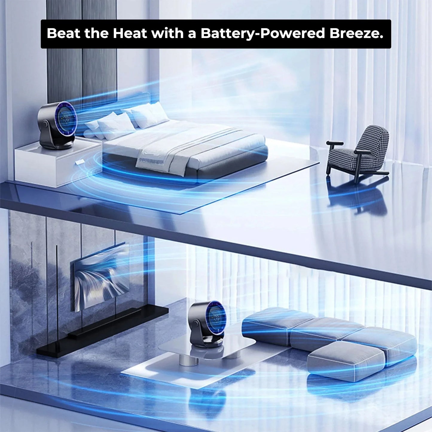 Turbo Cool Air Conditioner | Ultra-Powerful, Whisper-Quiet & Compact for Home, Office & Car Use