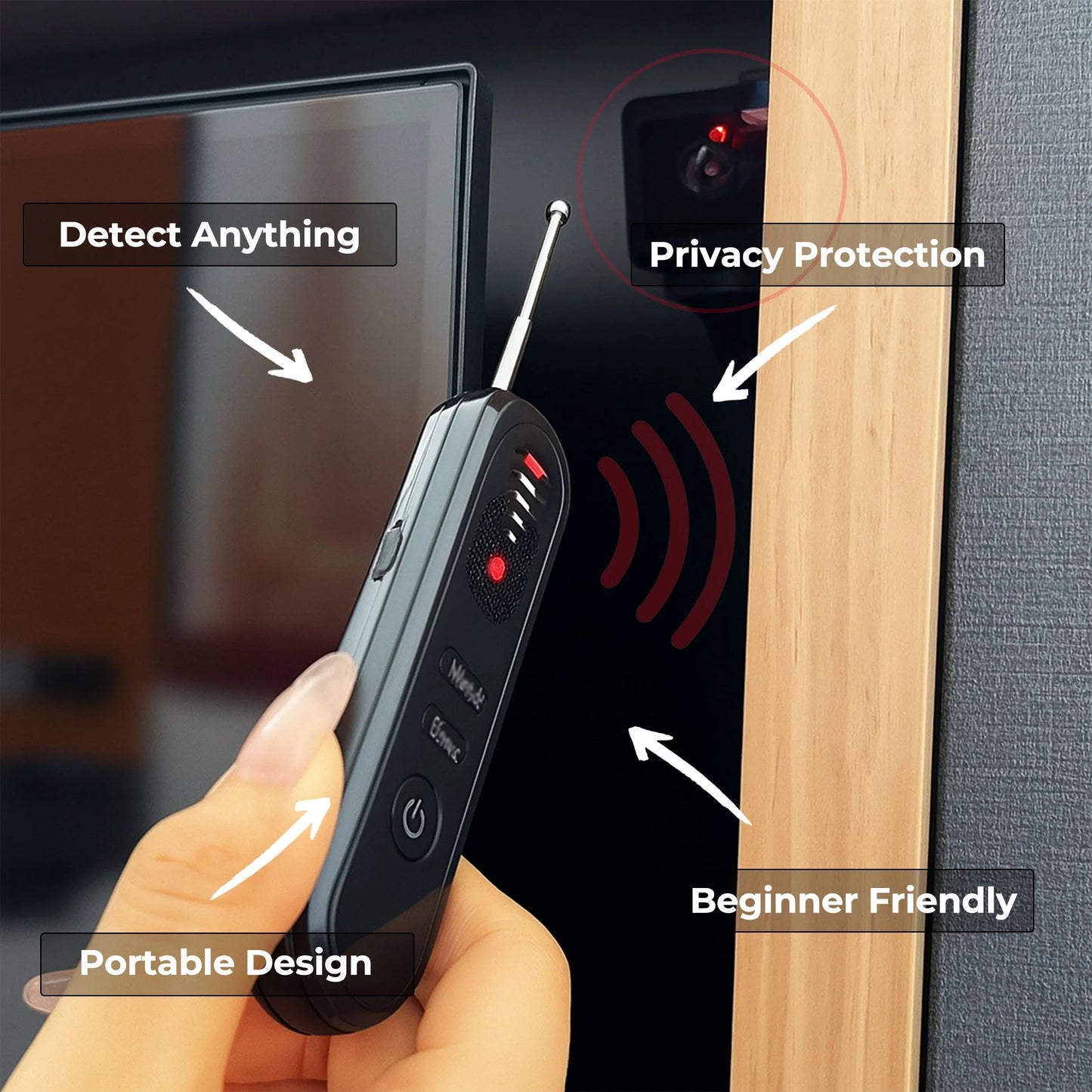 Smart Camera and GPS Detector | Compact, Powerful Device for Locating Hidden Cameras and Audio Bugs