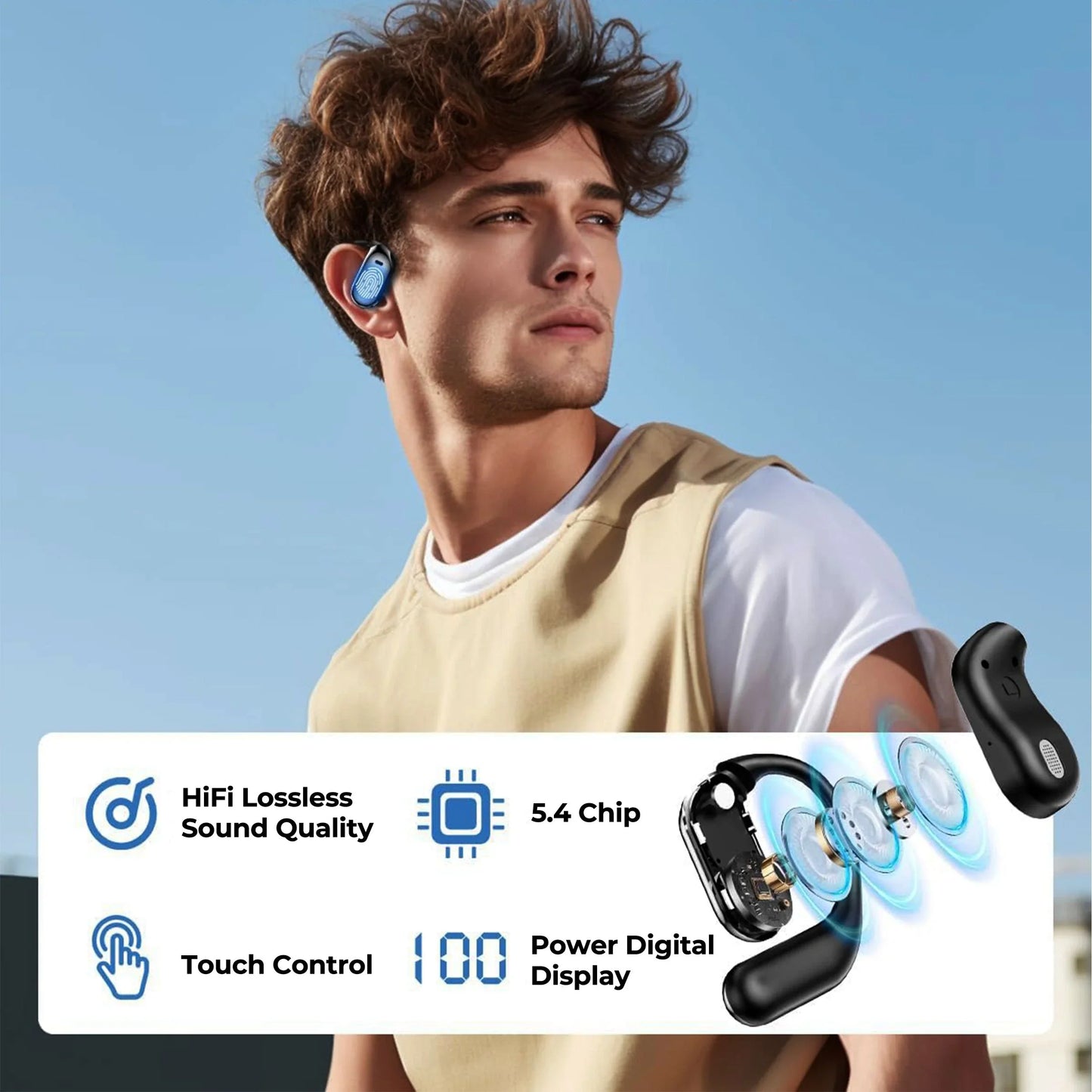 Smart Translation Earbuds | Real-Time AI Translation, Compact Design & Ideal for Travel and Business Communication
