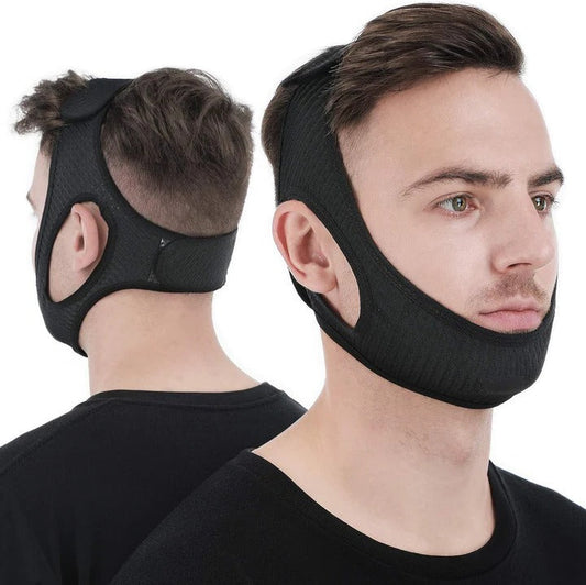 Anti Snoring Chin Strap | Adjustable, Breathable Fabric for Sleep Apnea Relief and Better Sleep Quality