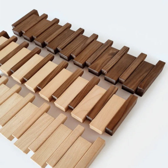 Handmade Wooden Coat Rack | Magnetic Folding Hooks, Space-Saving Design & Ideal for Entryways, Hallways, or Mudrooms