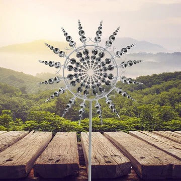 Anti-Rust Metal Windmill Spinner | Kinetic Motion for Outdoor Gardens, Patios & Balconies