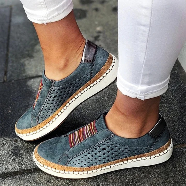 Women's Breathable Flat Bottom Sneakers | Three-Arch Support for Bunion Pain Relief & All-Day Comfort