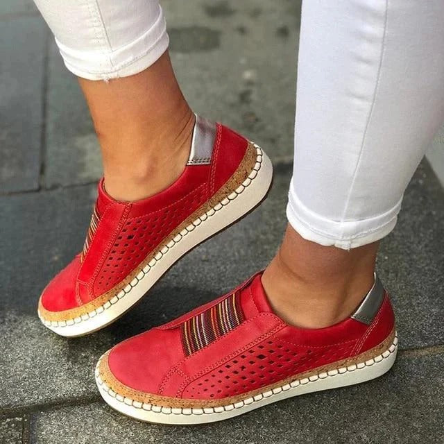Women's Breathable Flat Bottom Sneakers | Three-Arch Support for Bunion Pain Relief & All-Day Comfort