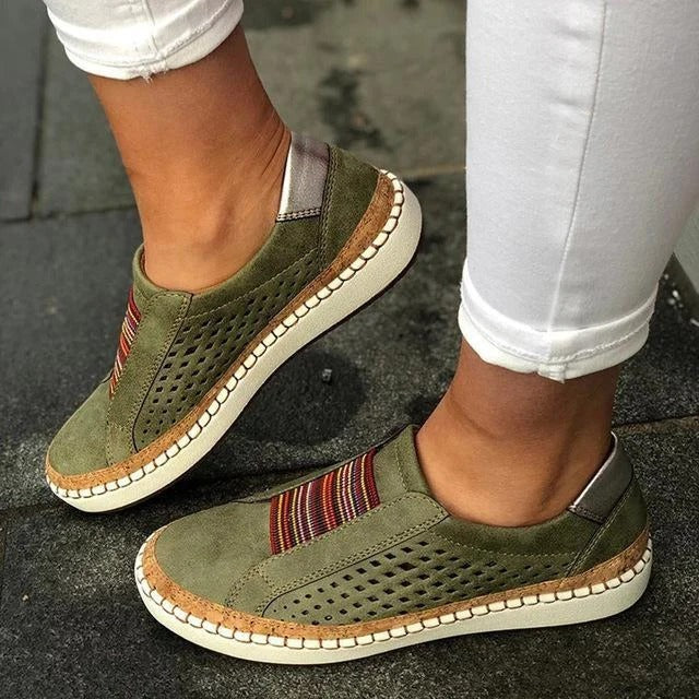 Women's Breathable Flat Bottom Sneakers | Three-Arch Support for Bunion Pain Relief & All-Day Comfort