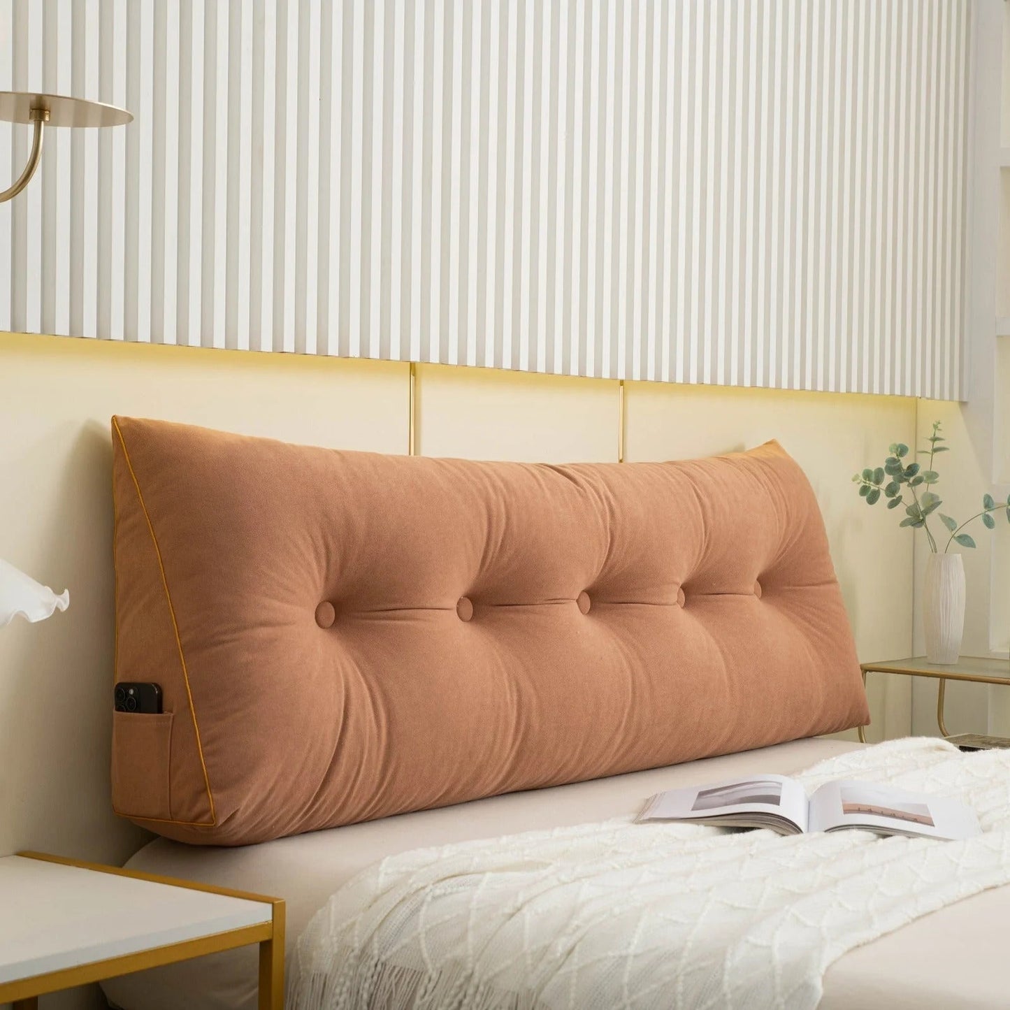 Ergonomic Wedge Pillow | Back & Neck Support with Removable Cover for Bed & Sofa Relaxation