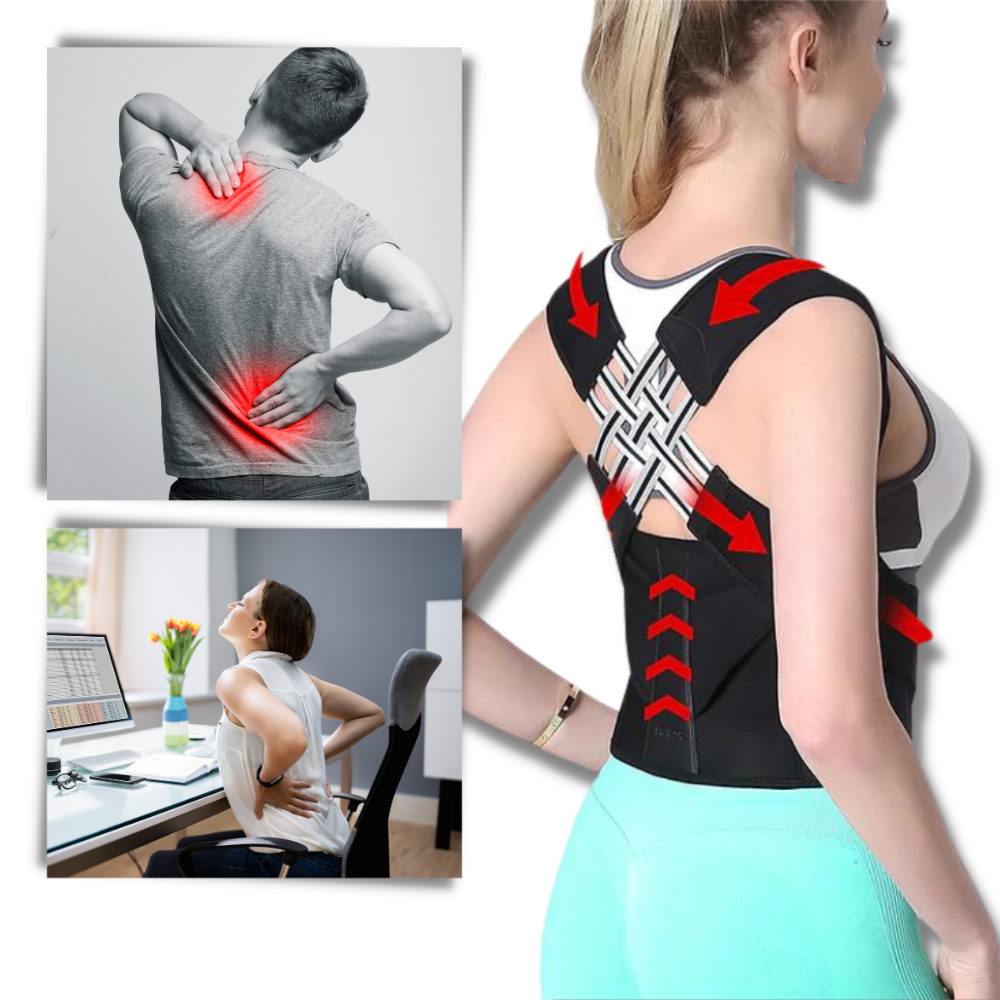 Posture Corrector for Men & Women - Adjustable Back Support Brace for Improved Posture & Pain Relief