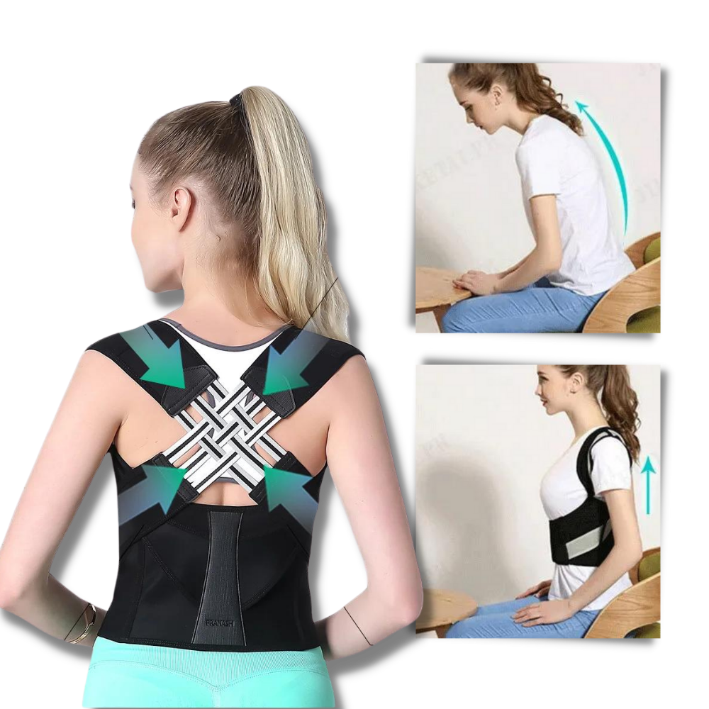 Posture Corrector for Men & Women - Adjustable Back Support Brace for Improved Posture & Pain Relief