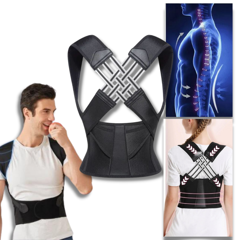 Posture Corrector for Men & Women - Adjustable Back Support Brace for Improved Posture & Pain Relief