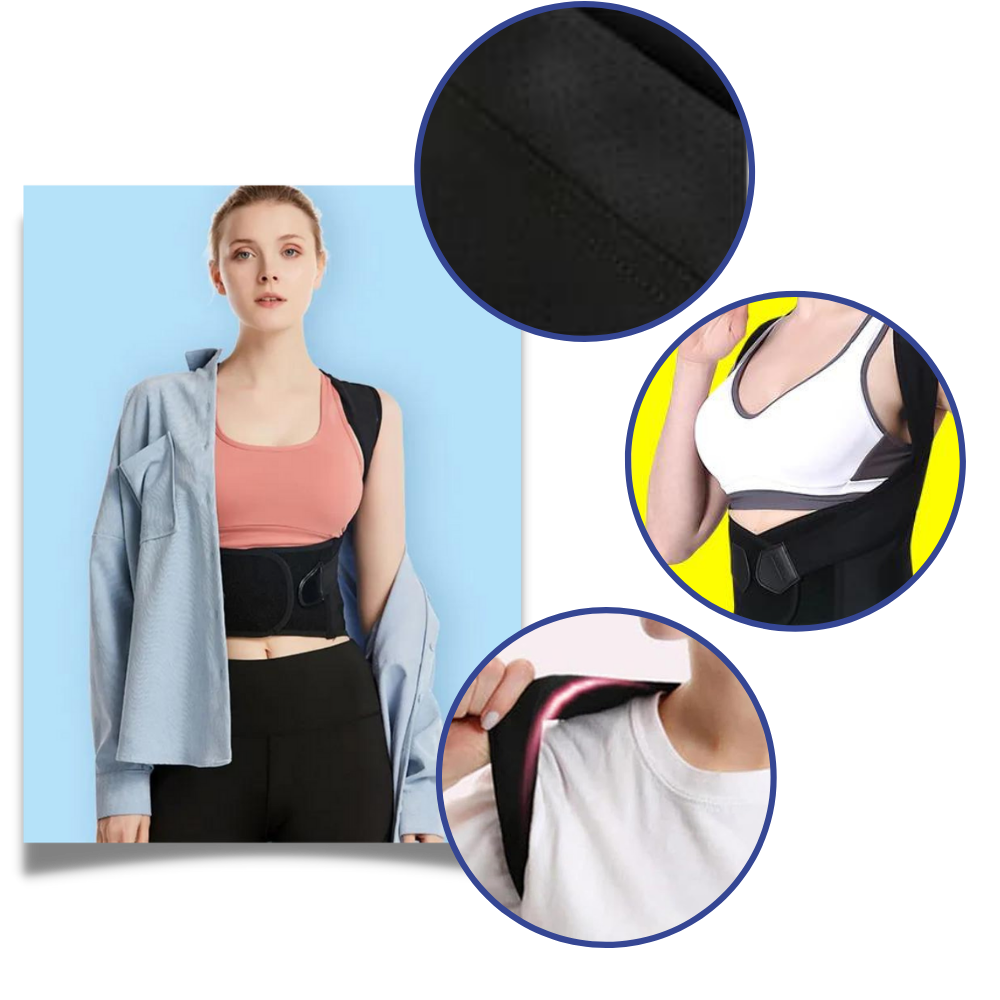 Posture Corrector for Men & Women - Adjustable Back Support Brace for Improved Posture & Pain Relief