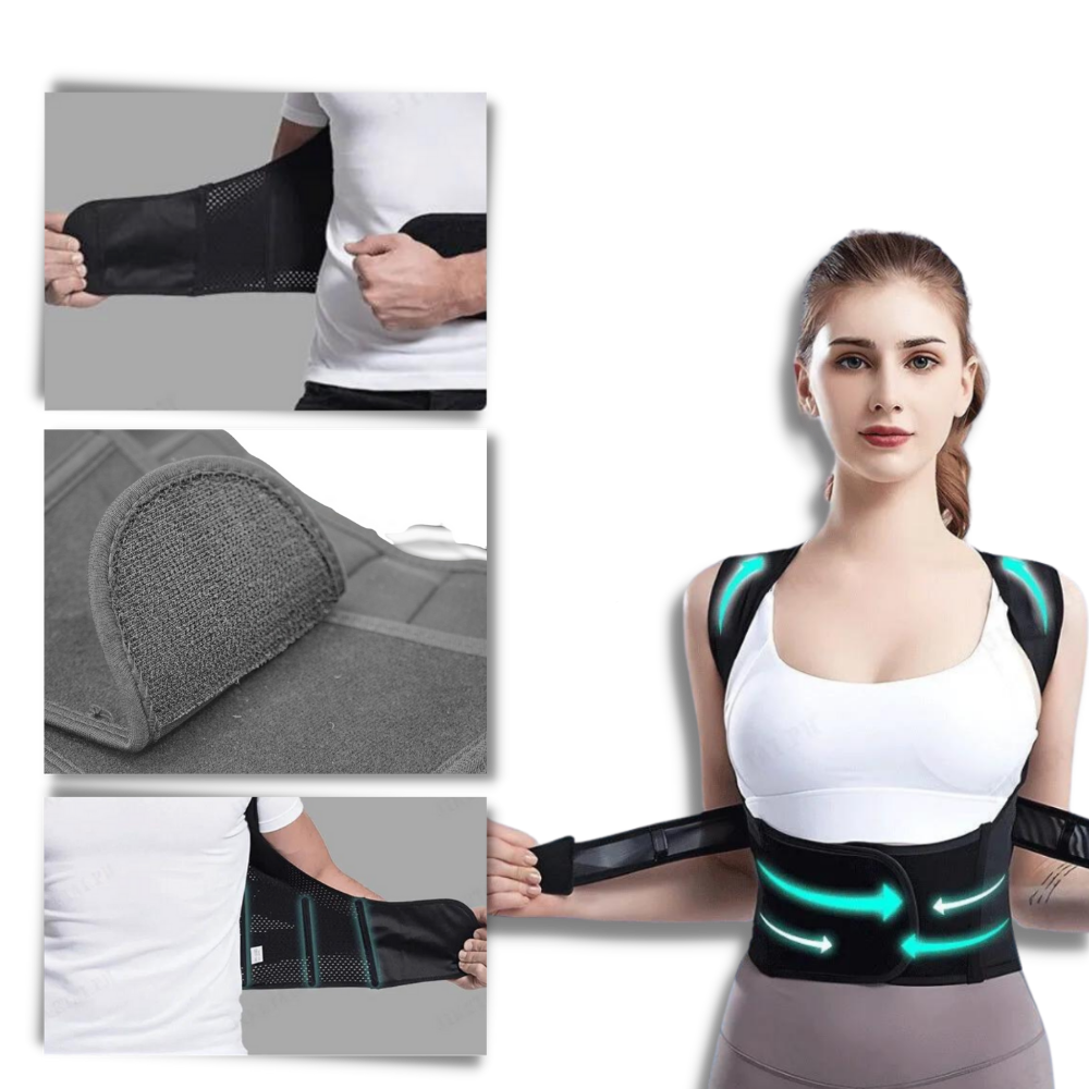 Posture Corrector for Men & Women - Adjustable Back Support Brace for Improved Posture & Pain Relief