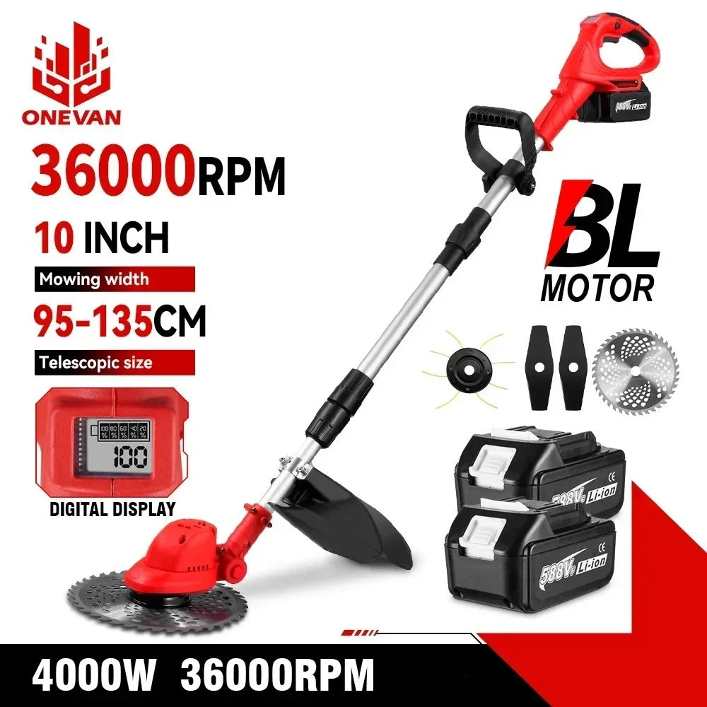 Cordless Grass Trimmer with PowerTrim Technology for Efficient Lawn Care and Edging