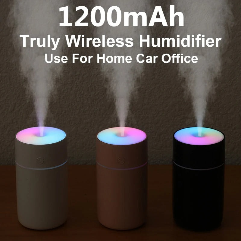 Portable Rechargeable Air Humidifier for Home, Office, and Travel - Compact Mist Maker for Improved Air Quality