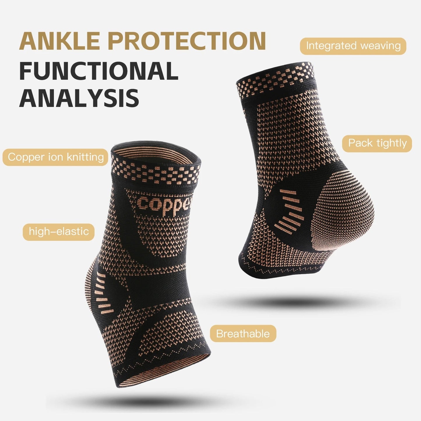 AchilloSave Ankle Braces | Viscoelastic Friction Pad & Breathable Compression for Achilles Tendon Pain Relief
