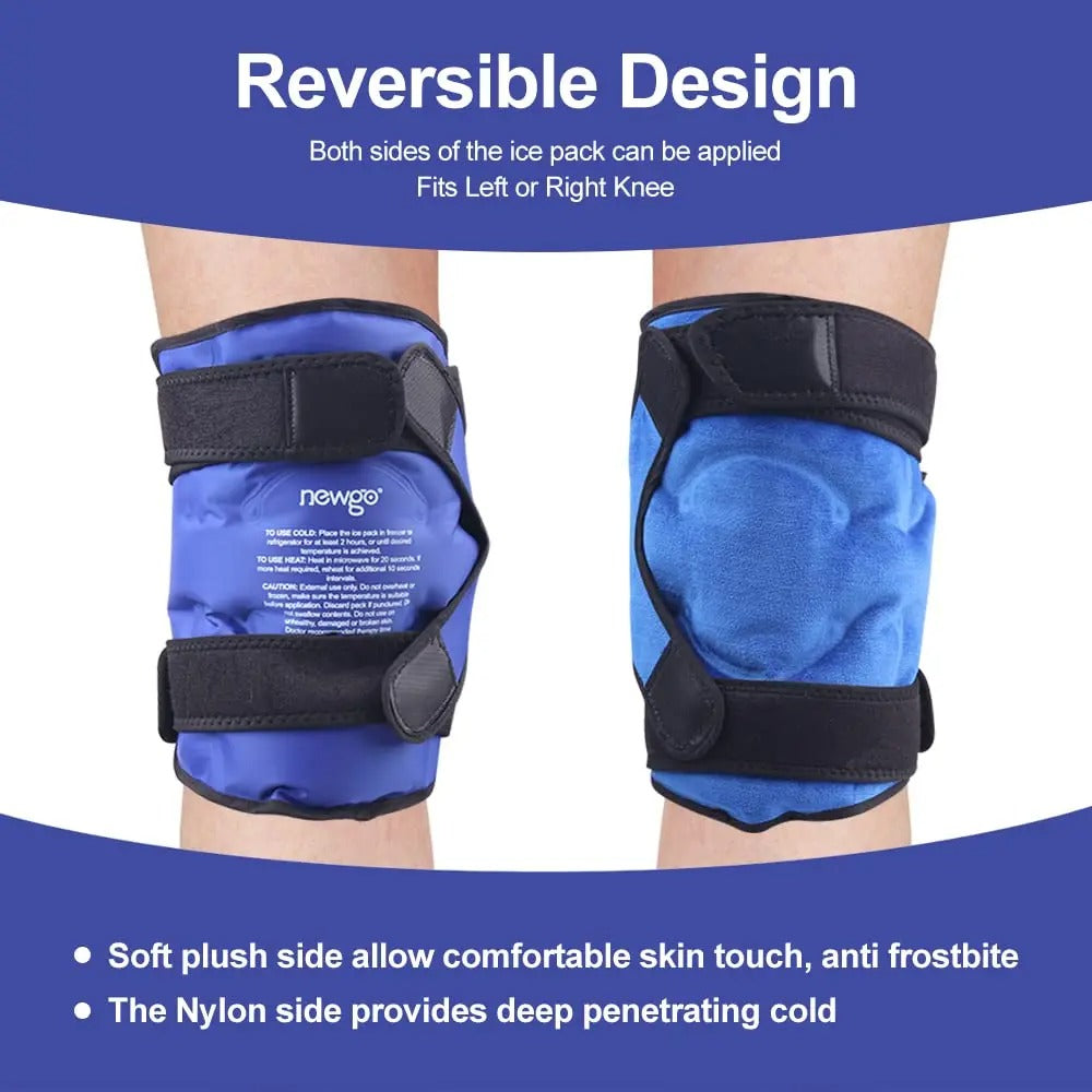 Cold Therapy Machine Style Knee Wrap – Reusable Gel Ice Pack for Injury, Pain Relief, and Recovery – Hot & Cold Compression Support for Men and Women