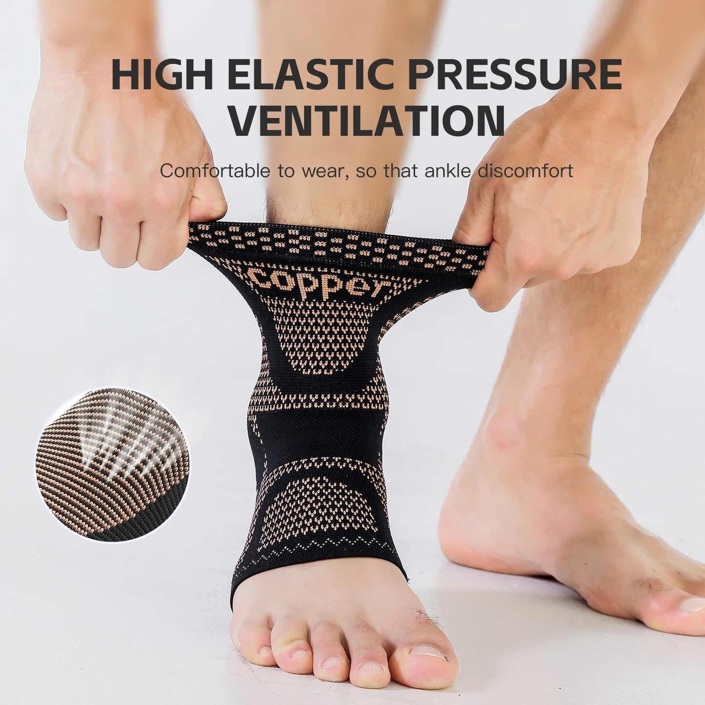 AchilloSave Ankle Braces | Viscoelastic Friction Pad & Breathable Compression for Achilles Tendon Pain Relief