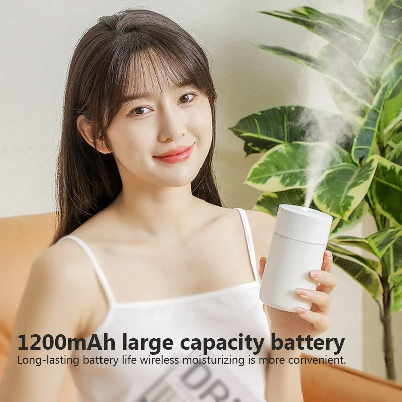 Portable Rechargeable Air Humidifier for Home, Office, and Travel - Compact Mist Maker for Improved Air Quality