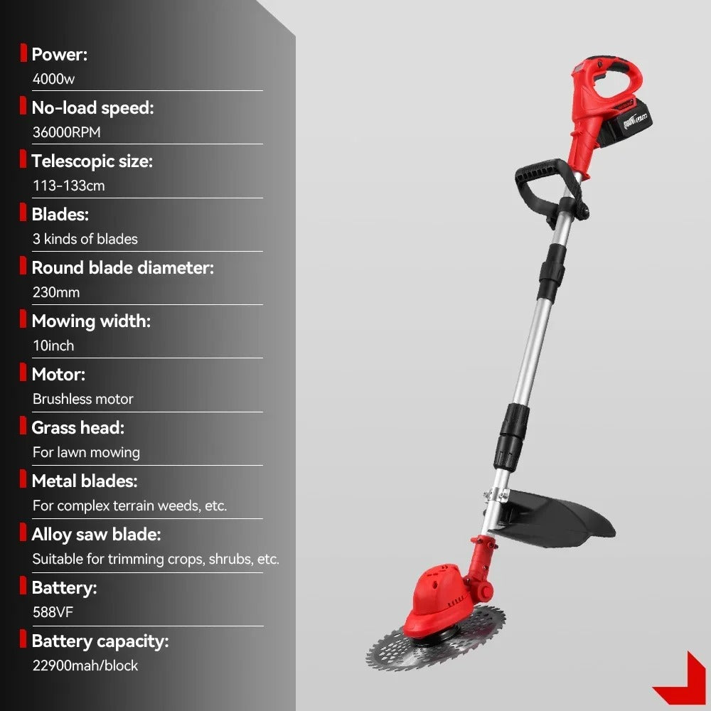 Cordless Grass Trimmer with PowerTrim Technology for Efficient Lawn Care and Edging