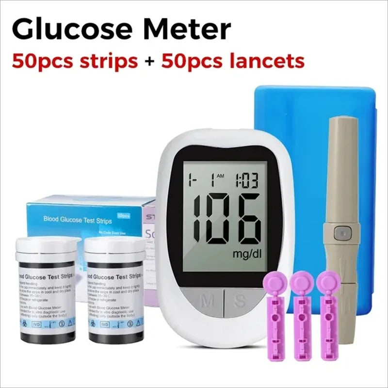 High-Precision Non-Invasive Blood Oxygen Monitor | Blood Glucose Meter | One-Button Operation, LED Display & Ideal for Diabetes Control in Home