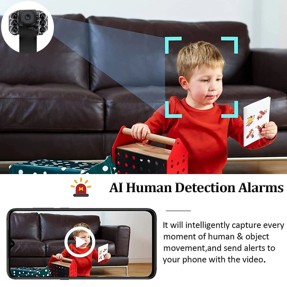 Nano 4K DIY WiFi Nanny Cam Kit | Ultra HD, Motion Activated & Concealed Body Hidden Security Cameras for Home Surveillance