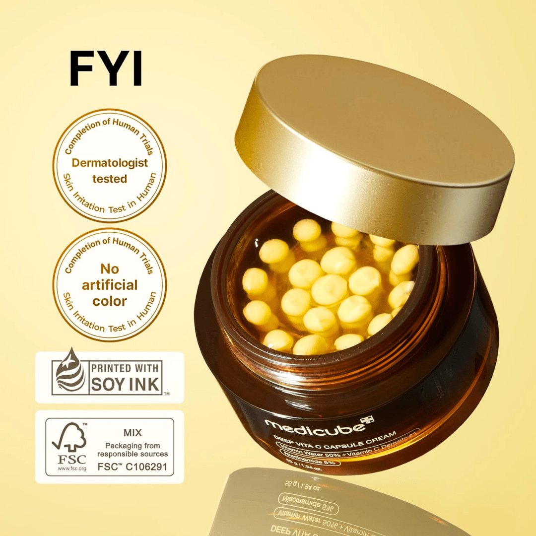 Deep Vita C Capsule Cream | High-Potency Vitamin C for Brightening & Dark Spot Correction on All Skin Types Medicube Best korean Vitamin c serum