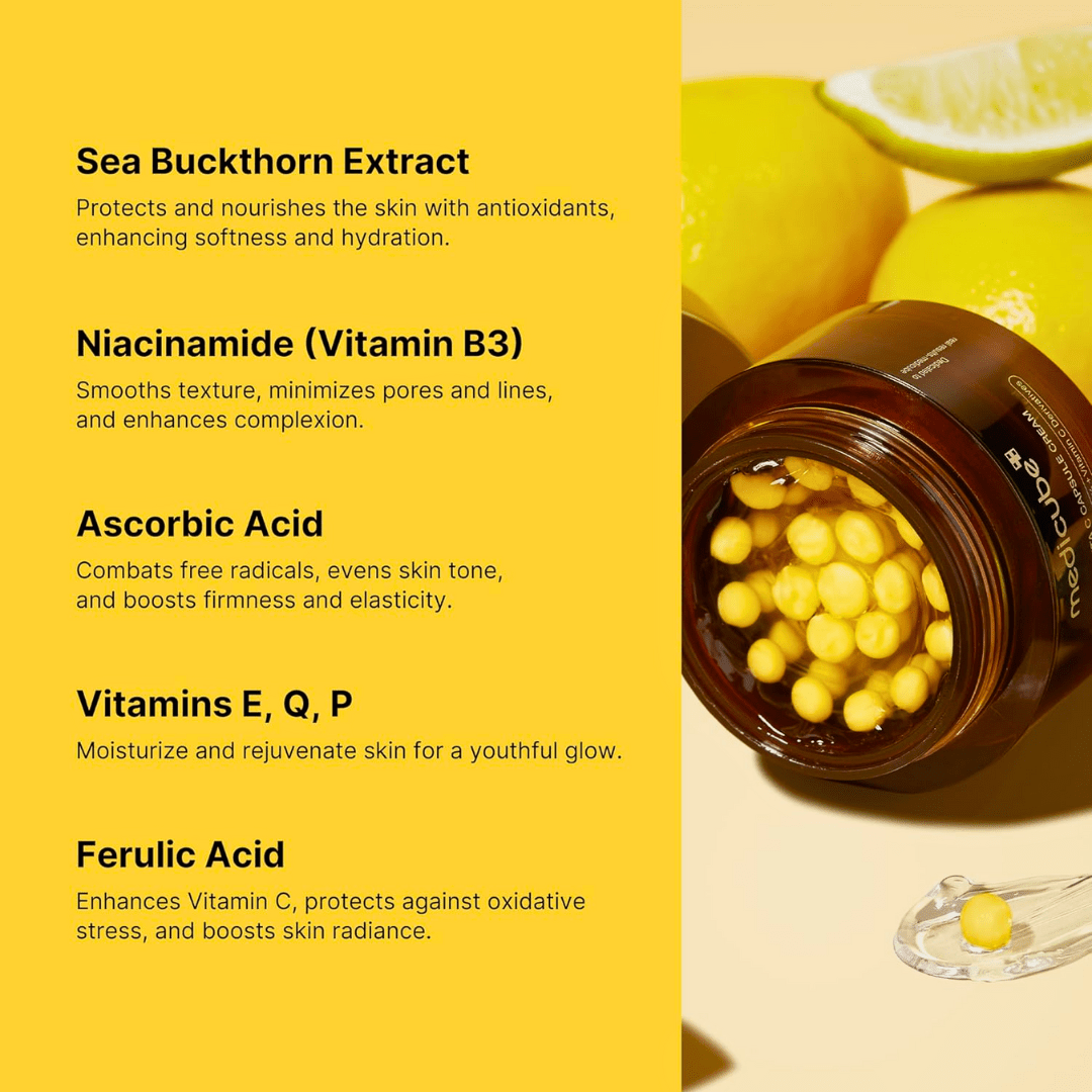 Deep Vita C Capsule Cream | High-Potency Vitamin C for Brightening & Dark Spot Correction on All Skin Types Medicube Best korean Vitamin c serum