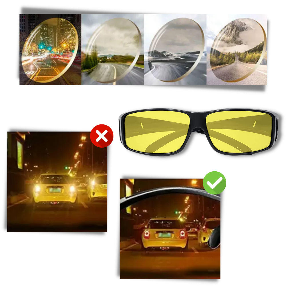 Night Driving Glasses | Polarized, Glare-Reducing & Enhanced Night Vision Clarity for Safer Nighttime Travel
