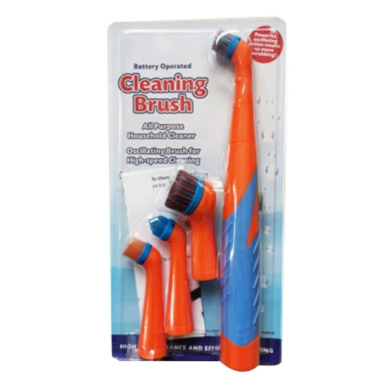 Sonic Cleaning Brush | Versatile with 4 Replaceable Heads & Effortless Grime Removal for Homeowners