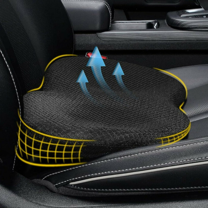 Car Seat Cushion for Short Drivers | 3.5-Inch Thick, Ergonomic Memory Foam for Comfort and Pain Relief