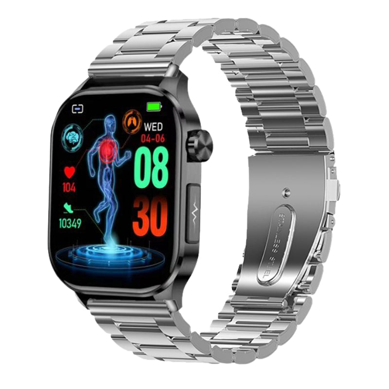 Health Smart Watch with ECG, Blood Pressure & Blood Sugar Monitoring | 24/7 Heart Rate Tracking for Fitness & Health Management