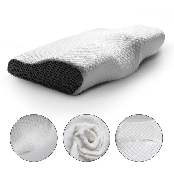 Orthopedic Memory Foam Pillow for Neck Pain Relief - Contoured Design for Sleep Comfort and Support