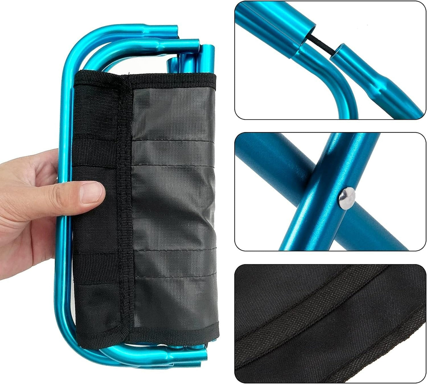 Folding Pocket Chair | Lightweight Aluminum Alloy, Compact Design for Camping, Hiking & Outdoor Adventures
