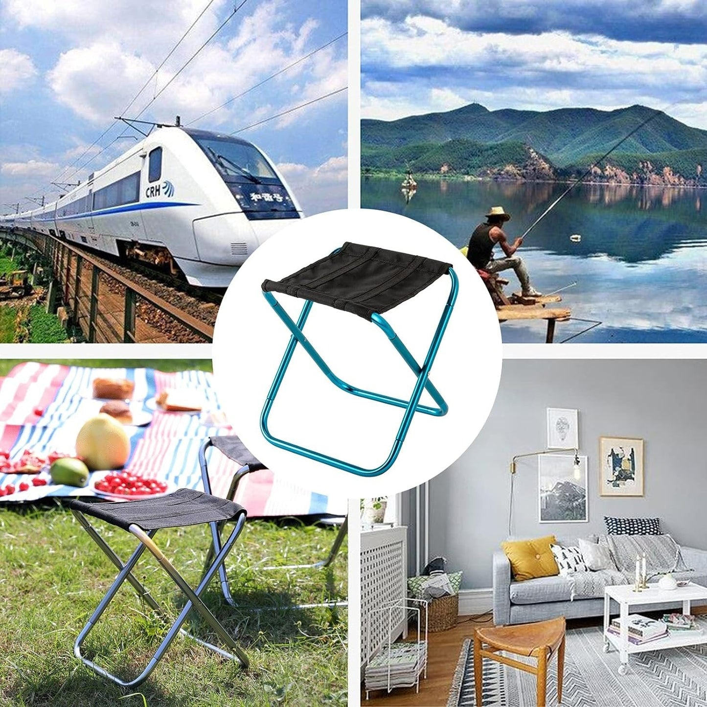 Folding Pocket Chair | Lightweight Aluminum Alloy, Compact Design for Camping, Hiking & Outdoor Adventures