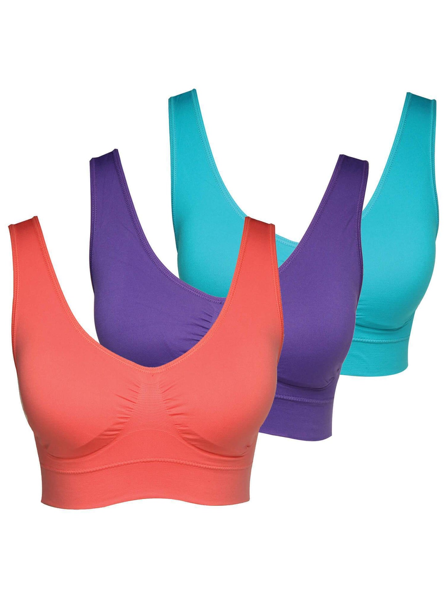 Set of 3 Dream By Genie Bra l Improved Comfortable Seamless Bra