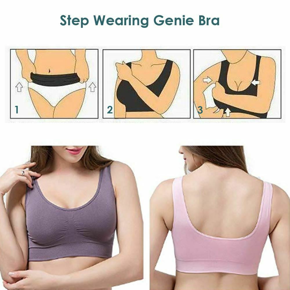Set of 3 Dream By Genie Bra l Improved Comfortable Seamless Bra