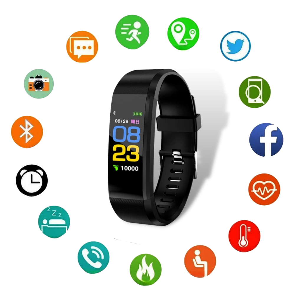 Step Counter Watch for Seniors | Smart Bracelet Easy-to-Read Display, Health Tracking & Long Battery Smartwatch
