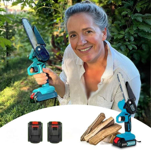 Cordless Electric Chainsaw | Lightweight, Ergonomic Design & Ideal for Effortless Pruning and Trimming