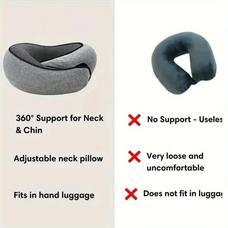 Snail Style Memory Foam Travel Neck Pillow | Ergonomic, Adjustable Support for Long Flights & Road Trips