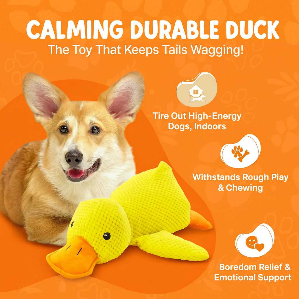 Durable Duck Dog Toy | Heavy Chewing, Bite Resistant & Quacking Sound for High Energy Dogs