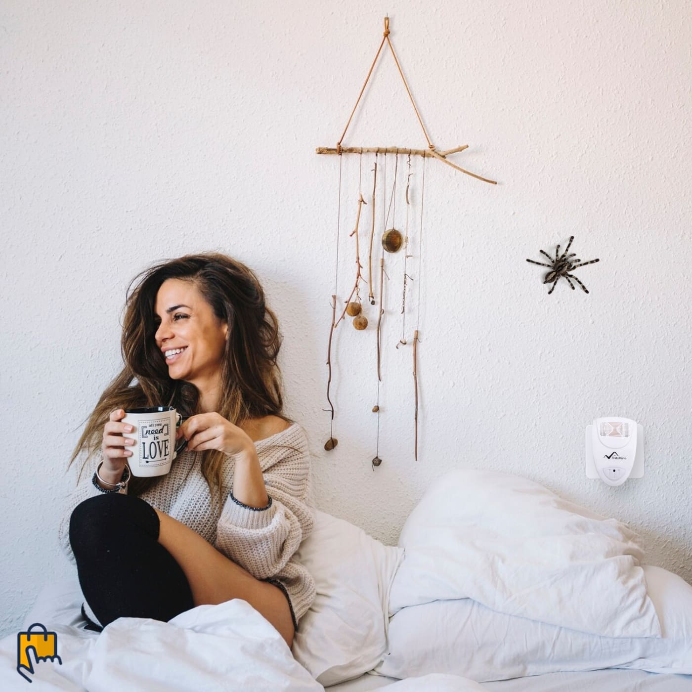 Ultrasonic Spider Repeller | 100% Safe for Children & Pets, Covers 800 Sq Ft for Home Use