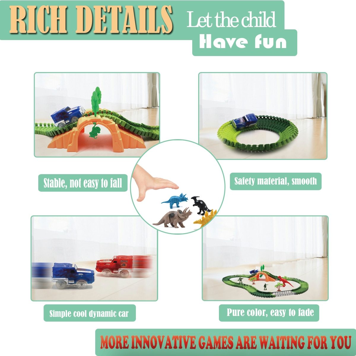 Dinosaur Track 179 Pcs