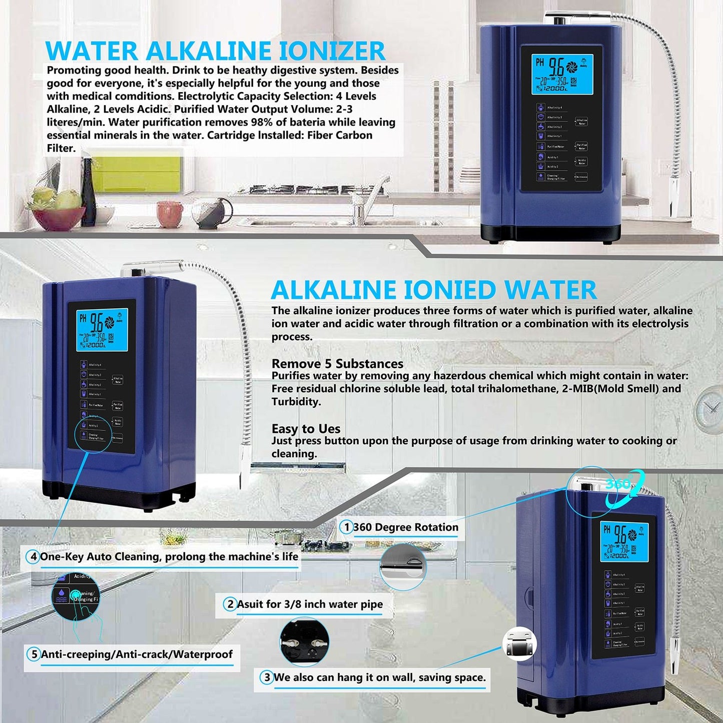 Water Ionizer - Alkaline Water Machine