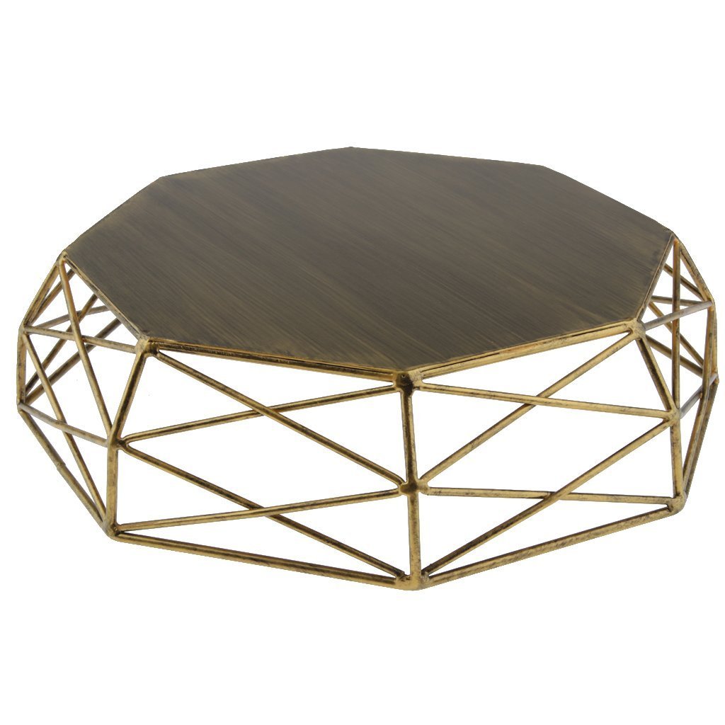 Geometric Wrought Iron Gold/Sliver Cake Stand for Wedding - Balma Home