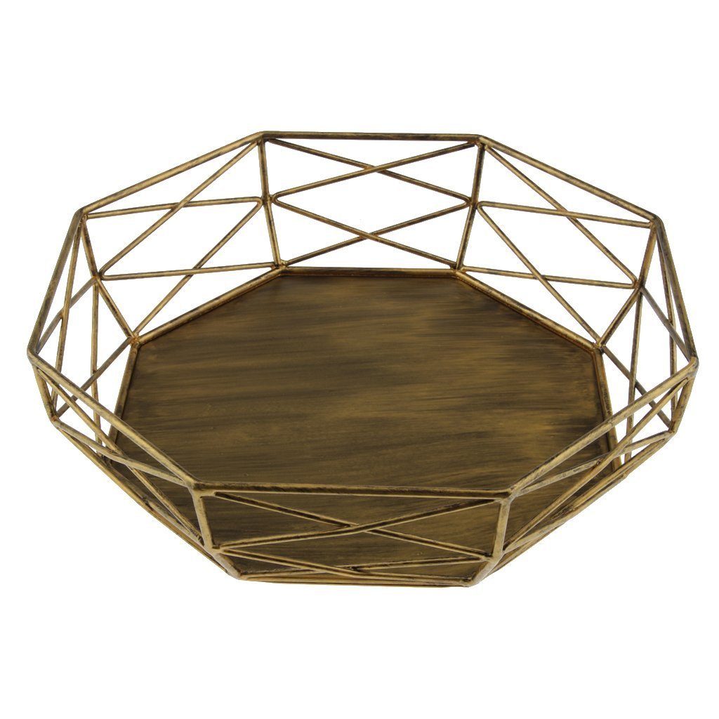 Geometric Wrought Iron Gold/Sliver Cake Stand for Wedding - Balma Home